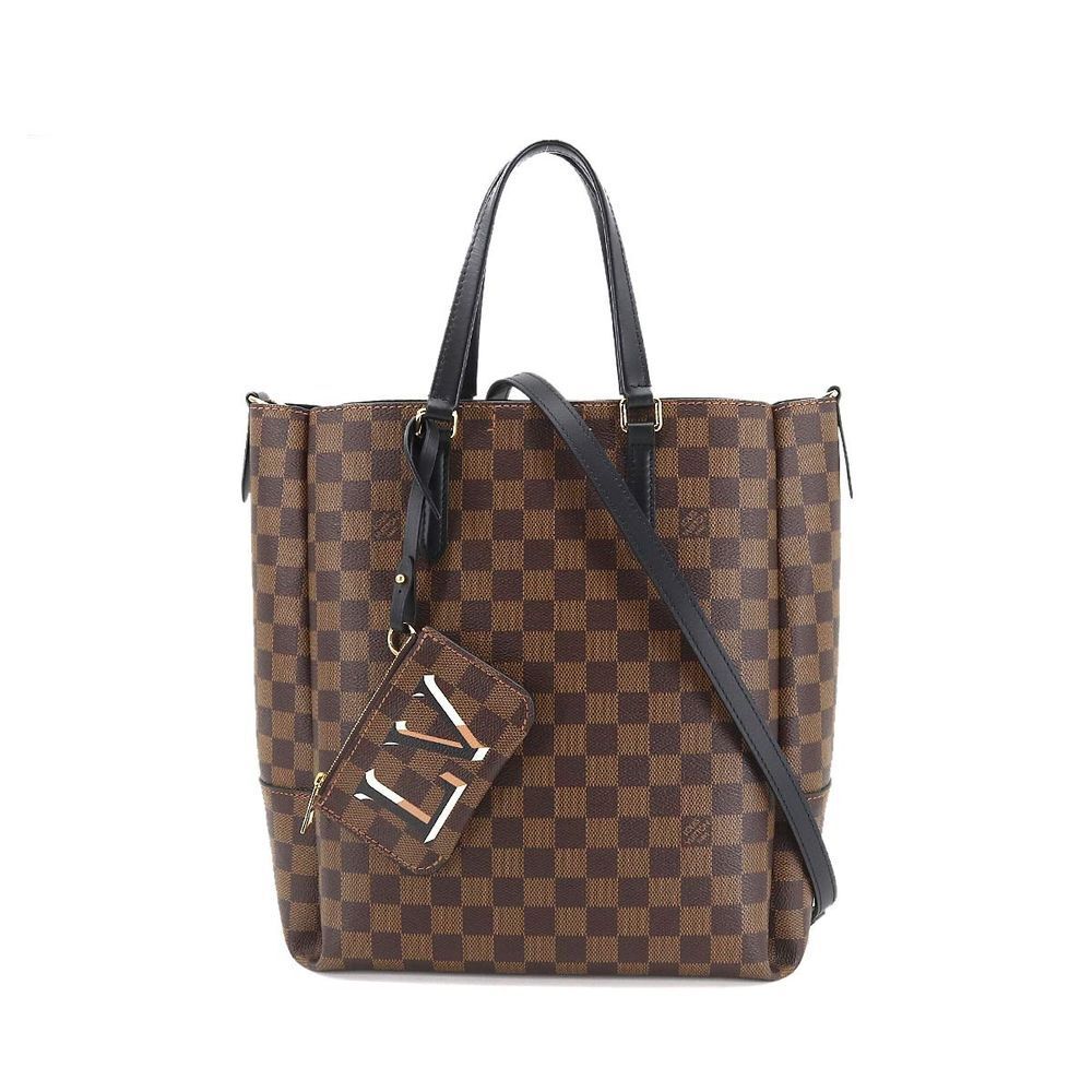 LouisโVuitton Damier Belmont NV MM Shoulder Bag Ebene Noir
